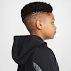 Sudadera con gorro sin cierre de tejido Fleece Dri-FIT para niños talla grande Nike Multi