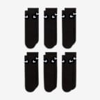 Nike Dri-FIT Performance Basics Big Kids' Crew Socks (6 Pairs)