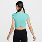 Nike One Fitted Rib Women's Dri-FIT Short-Sleeve Cropped Top