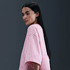 ナイキ スポーツウェア チル ポプリン ウィメンズ ストライプ ボクシー トップ