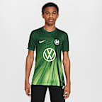 VfL Wolfsburg 2025/2026 Stadium Home Youth Nike Dri-FIT Football Replica Short-Sleeve Top