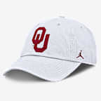 Gorra universitaria marca Jordan ajustable para hombre Oklahoma Sooners Primetime Club - Blanco