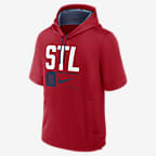 St. Louis Cardinals Tri Code Lockup Men's Nike MLB Short-Sleeve Pullover Hoodie - Red