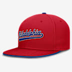 Gorra Nike Dri-FIT de la MLB ajustada para hombre Philadelphia Phillies True - Rojo