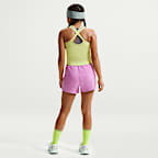 Nike One Big Kids' (Girls') Dri-FIT High-Waisted Woven Training Shorts