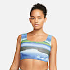 Top cropped de natación reversible para mujer Nike
