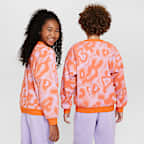Nike Sportswear Big Kids' Oversized Fleece Crew-Neck Sweatshirt