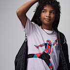 Playera con gráfico para niños talla grande Jordan Jumpman Heirloom