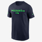 Playera Nike Dri-FIT de la NFL para hombre Seattle Seahawks Sideline Team Issue - Azul marino