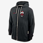 Sudadera con gorro universitaria Nike Dri-FIT de cierre completo para hombre Ohio State Sideline Standard Issue - Negro
