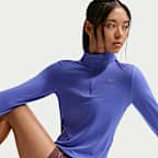 나이키 스위프트 여성 드라이 핏 UV 쿼터집 러닝 탑