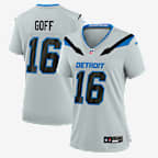 Jared Goff Detroit Lions Rivalries Collection Women's Nike NFL Game Jersey - Silver