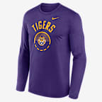 LSU Courtside Men's Nike Dri-FIT College Long-Sleeve T-Shirt - Purple