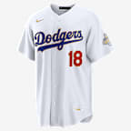 Yoshinobu Yamamoto Los Angeles Dodgers 2025 World Series Champion Gold Series Men's Nike MLB Stadium Jersey - White