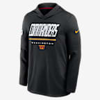 Washington Commanders Sideline Men's Nike Dri-FIT NFL Long-Sleeve Hooded Top - Black