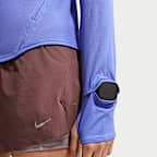 나이키 스위프트 여성 드라이 핏 UV 쿼터집 러닝 탑