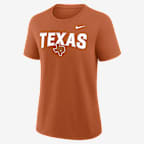 Texas Arch Logo Women's Nike College T-Shirt - Orange