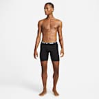 Nike Dri-FIT Essential Cotton Stretch Calzoncillos largos para hombre (paquete de 3)