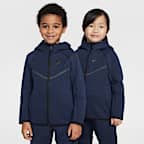 Conjunto de 2 piezas de sudadera de cierre completo Tech Fleece para niños talla pequeña Nike Sportswear