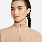 Sudadera cropped de cierre de 1/4 para mujer Nike Sportswear Phoenix Fleece