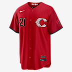 Hunter Greene Cincinnati Reds City Connect Men's Nike MLB Stadium Jersey - Red
