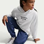 Sudadera con gorro sin cierre de lucha para niños talla grande Nike