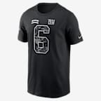 Playera Nike de la NFL para hombre Jaxson Dart New York Giants Salute to Service - Negro
