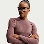 Playera de manga larga transparente ajustada para mujer Nike Sportswear