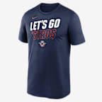 Playera Nike Dri-FIT de la MLB para hombre Houston Astros Knockout Team Legend - Azul marino