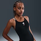 Traje de baño de una sola pieza con diseño Fastback para mujer Nike Swim HydraStrong