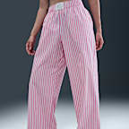 나이키 스포츠웨어 칠 포플린 여성 미드라이즈 루즈 스트라이프 팬츠