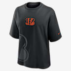 Playera Nike de la NFL para mujer Cincinnati Bengals Boxy - Negro
