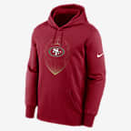 San Francisco 49ers Icon Men’s Nike Therma NFL Pullover Hoodie - Red