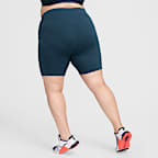 Nike Universa Women's High-Waisted 20.5cm (approx.) Biker Shorts with No Front Seam (Plus Size)