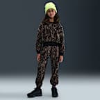 Pants holgados estampados para niña talla grande Nike Sportswear Club Fleece