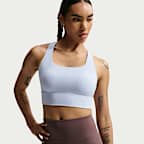 Bra deportivo de baja sujeción de líneas largas con almohadillas para mujer Nike Zenvy