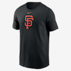 Playera Nike de la MLB para hombre San Francisco Giants Fuse Large Logo - Negro