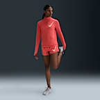 Capa intermedia de correr Dri-FIT de medio cierre para mujer Nike Swoosh