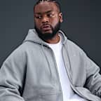 Hoodie de lã cardada com fecho completo Nike Solo Swoosh para homem