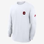 Ohio State Buckeyes Legacy Max90 Pocket Men's Nike College Long-Sleeve T-Shirt - White