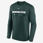 Michigan State Courtside Basketball Shootaround Legend Men's Nike Dri-FIT College Long-Sleeve T-Shirt - Green
