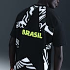 เสื้อยืดฟุตบอลผู้รักษาประตูทีมบราซิลพรีเมียมผู้ชาย Nike