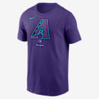 Playera Nike de la MLB para hombre Arizona Diamondbacks City Connect Large Logo - Morado