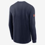 Playera de manga larga Nike Dri-FIT de la NFL para hombre Denver Broncos Sideline Team Issue