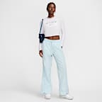 Nike Sportswear Chill Knit Women's Slim Long-Sleeve Cropped Graphic T-Shirt