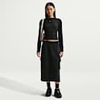 Playera de manga larga de tela de canalé ajustada para mujer Nike Sportswear Chill Knit