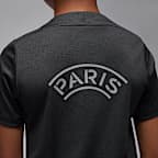 Playera de fútbol de manga corta Jordan Dri-FIT para niños talla grande Paris Saint-Germain Strike Fourth