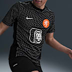 Haut de foot à manches courtes d'avant-match Nike Dri-FIT Pays-Bas Academy Pro pour homme