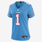 Cameron Ward Tennessee Titans Women's Nike NFL Game Jersey - Light Blue