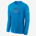 Carolina Panthers Team Issue Men's Nike Dri-FIT NFL Long-Sleeve T-Shirt - Blue